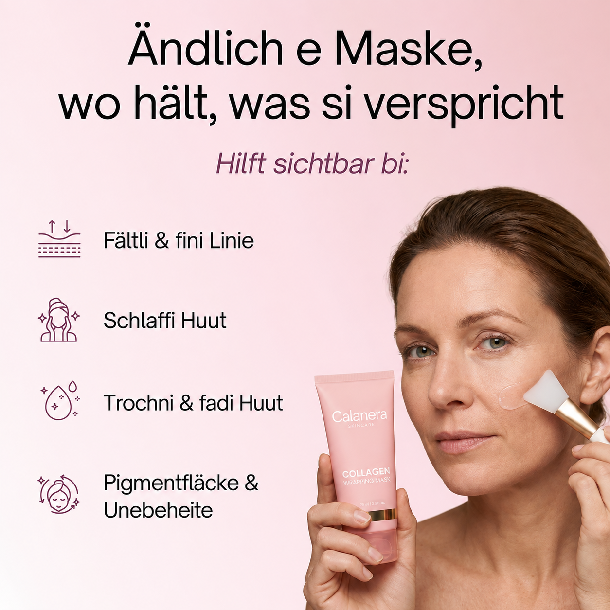 Bio-Kollagen-Nachtmaske + Pinsel